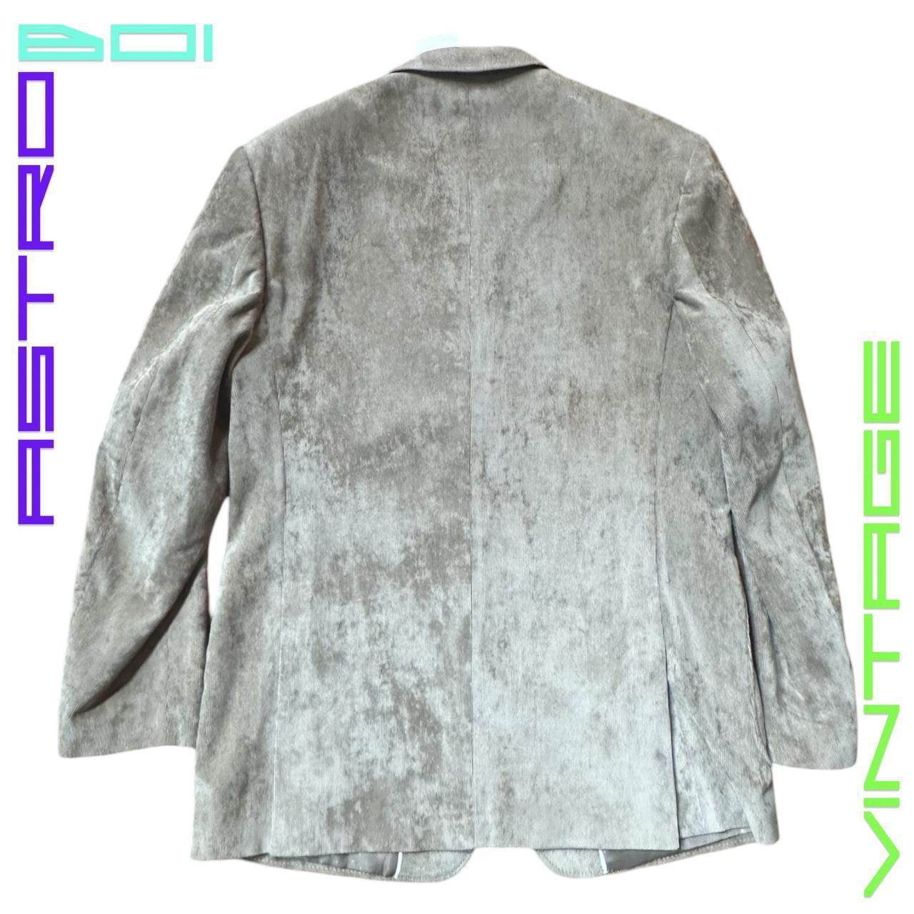 Vintage Vinci Y2K Tan Corduroy Tattoo Embroidered Blazer - Medium