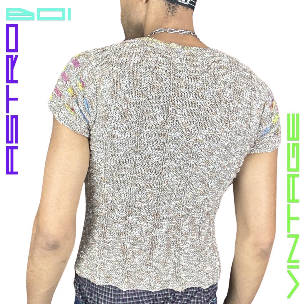 VINTAGE HAND-KNIT SHORT SLEEVE SWEATER