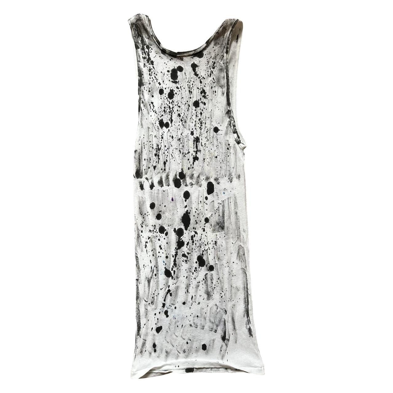 ASTROBOI* x Hanes 'Skies' White Graphic Print Tank Top - flat back
