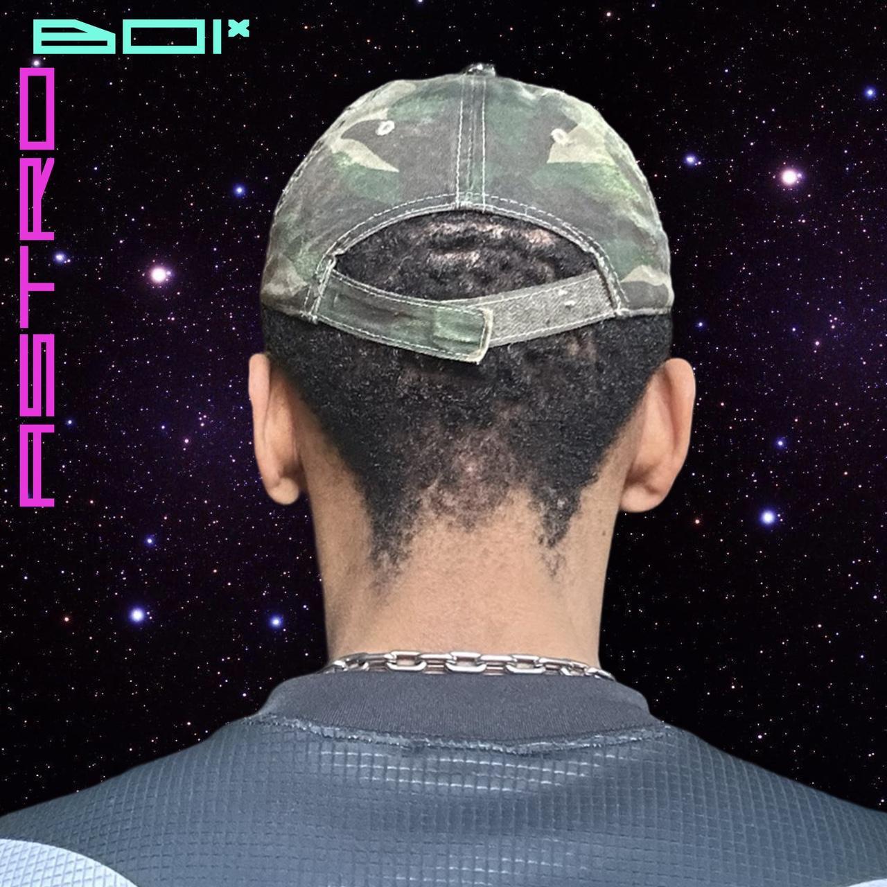 ASTROBOI* 'Lavender Stardust' Distressed Green Camouflage Rhinestone Hat