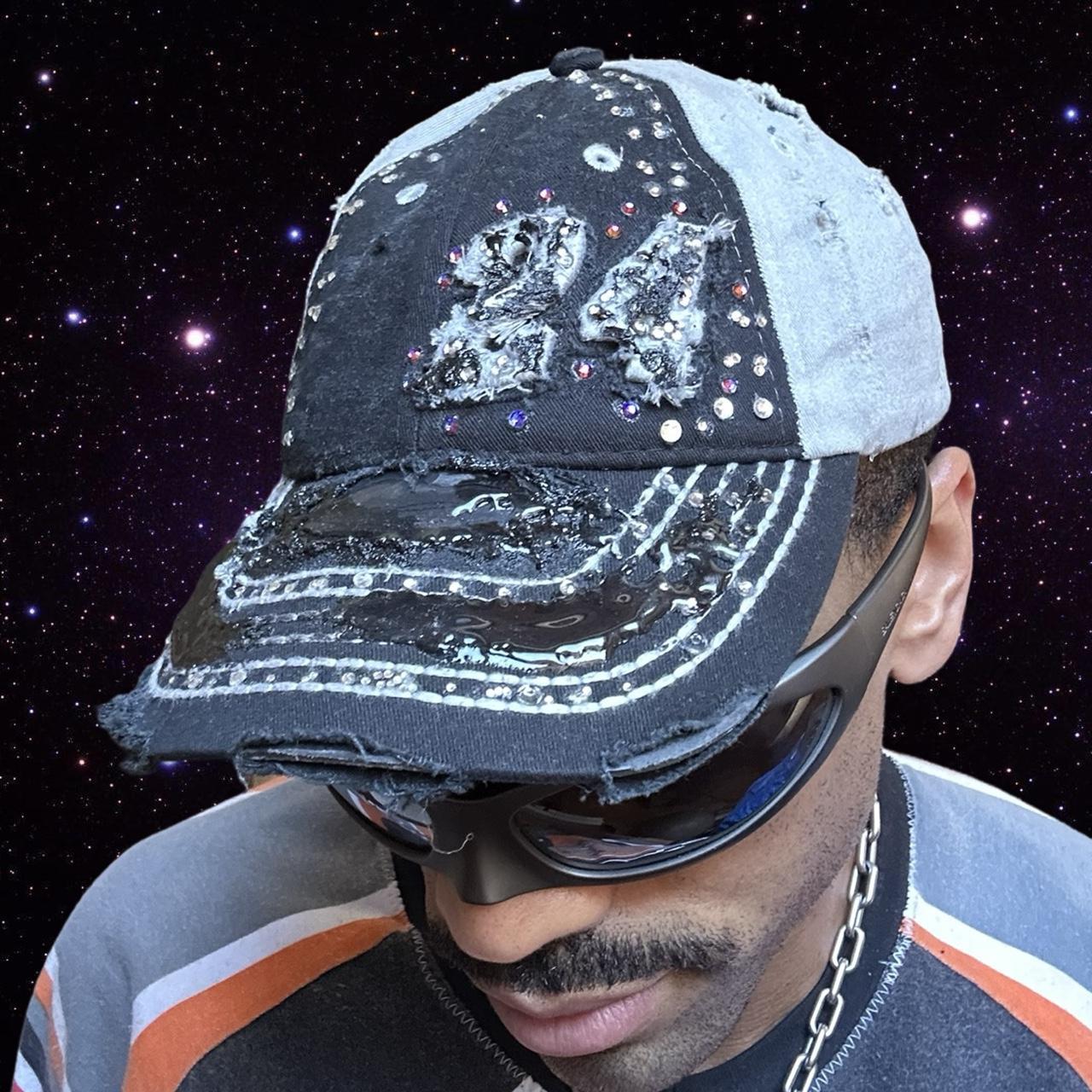 ASTROBOI* "24" Black Resin Racing Rhinestone Cap