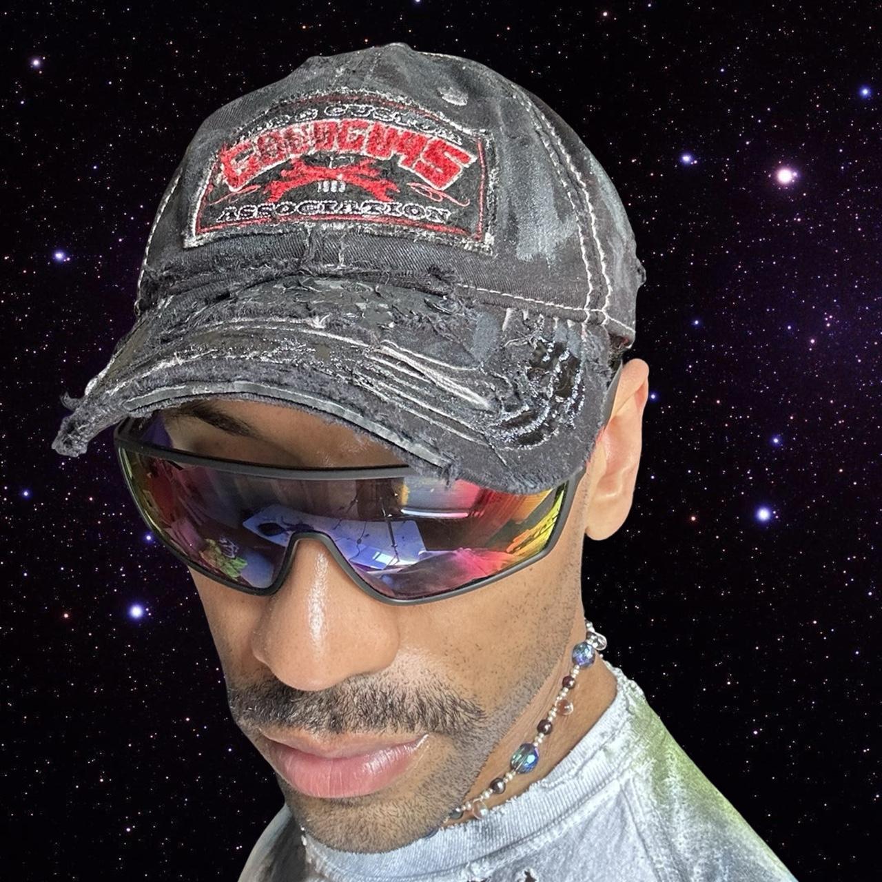 ASTROBOI* 'Goodguys' Black Distressed Resin Hat - front left