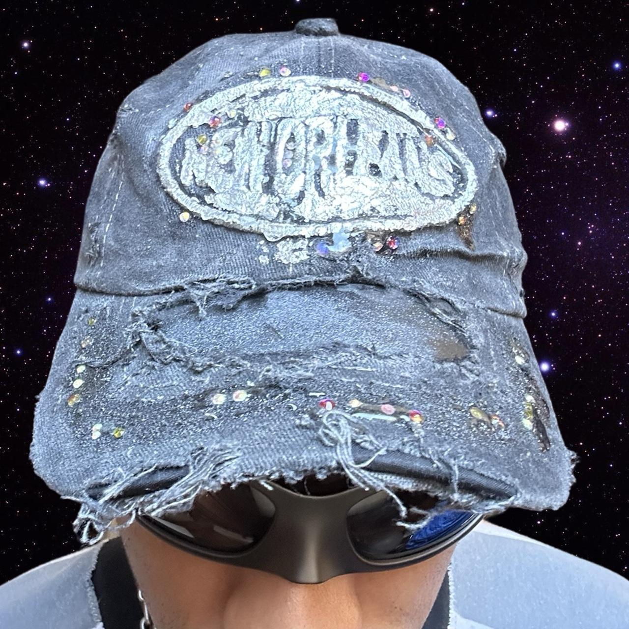 ASTROBOI* 'New Orleans' Distressed Black Rhinestone Hat