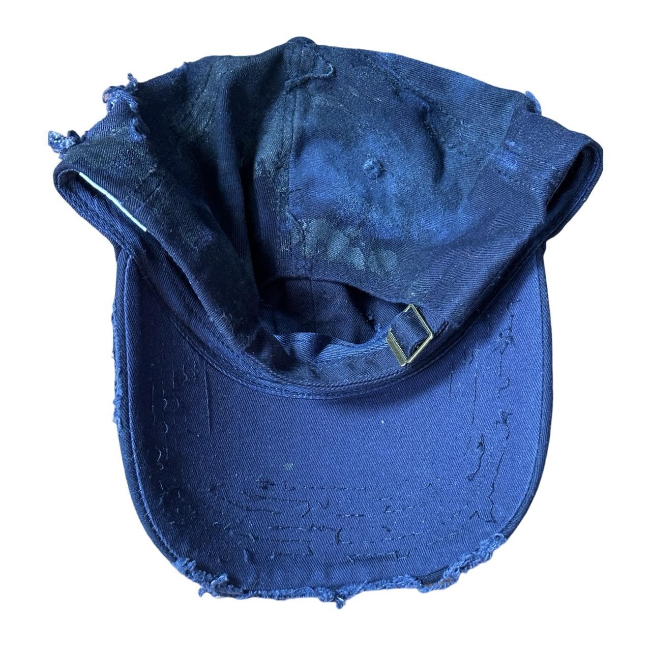 ASTROBOI* 'Theo' Blue Deconstructed Distressed Hat, flat back