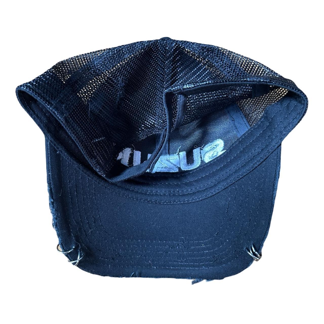 ASTROBOI* x Suzuki Racing Black Distressed Pierced Hat , back