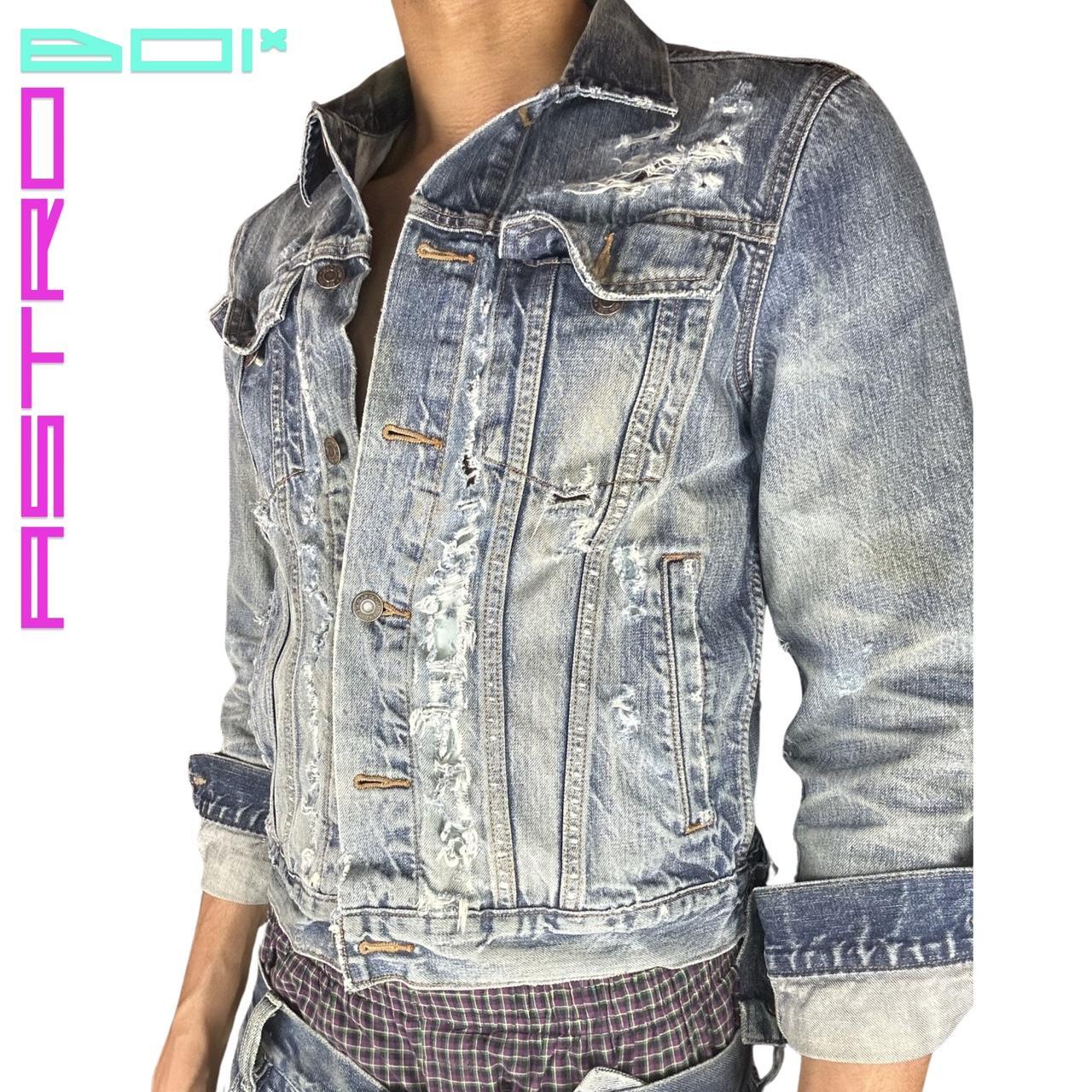 ASTROBOI* GAP DISTRESSED DENIM JACKET _ SMALL
