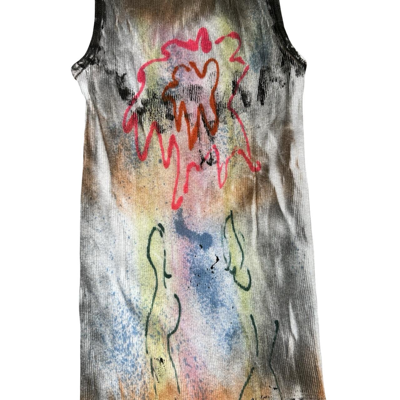 ASTROBOI* x Hanes 'HEAVEN' White Graphic Print Tank Top - flat graphic