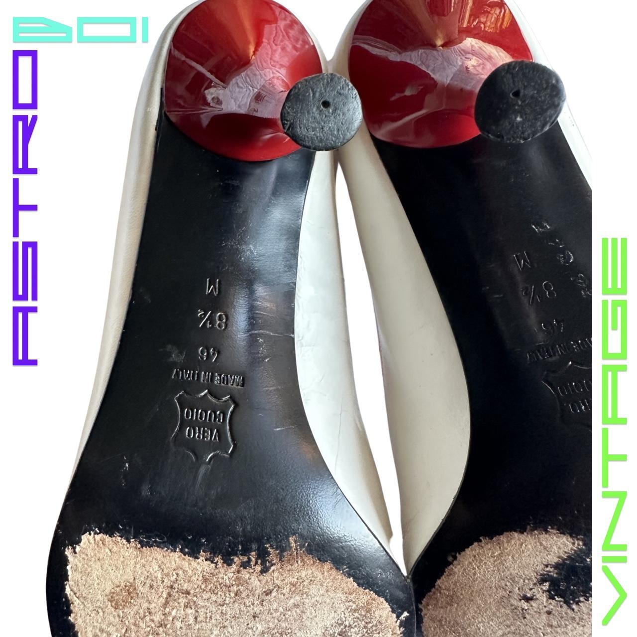 VIA SPIGA RED AND WHITE Y2K HEELS _ 8.5
