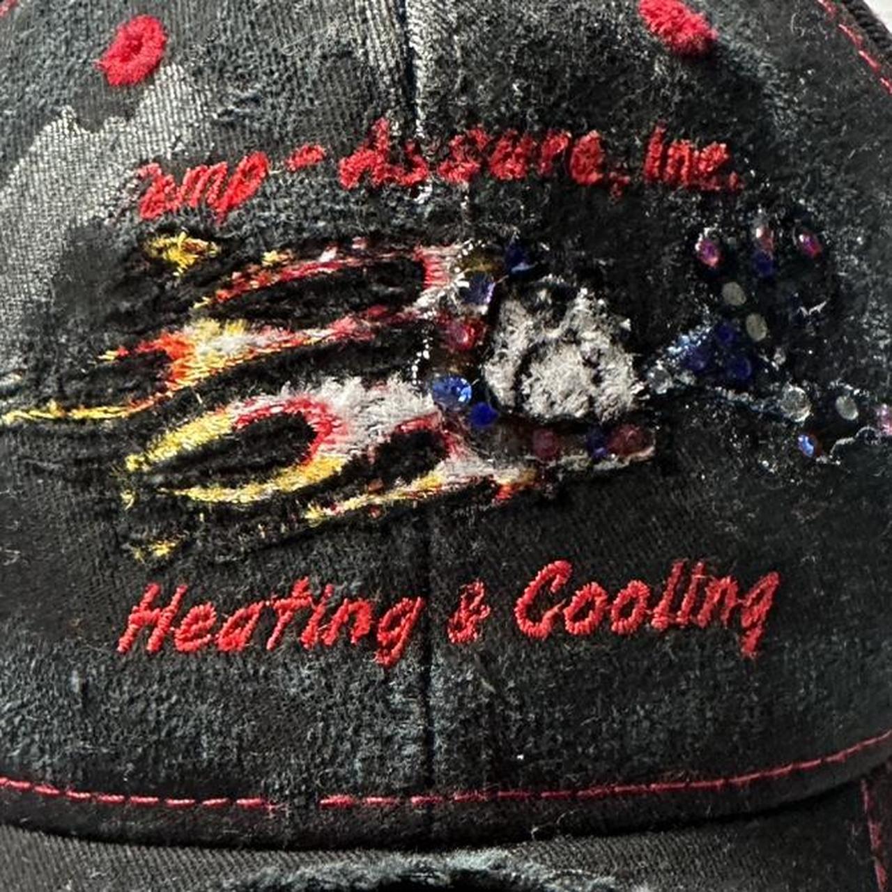 ASTROBOI* 'Heating + Cooling' Black Pierced Rhinestone Hat