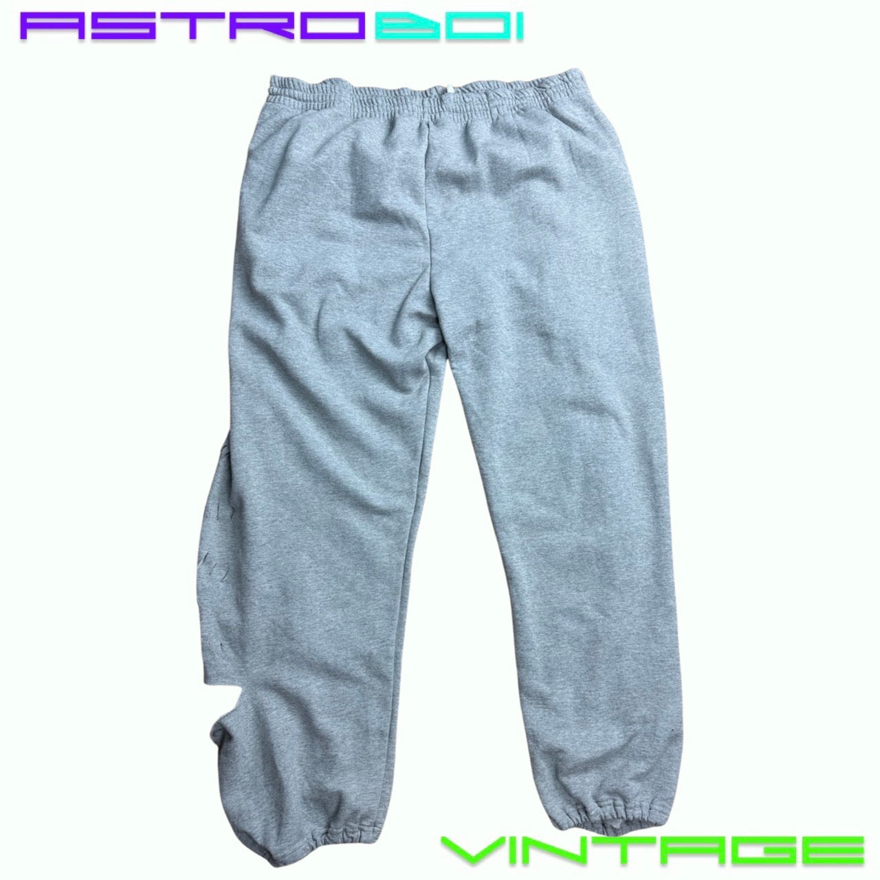 ASTROBOI* GREY TATTERED BAGGY SWEATPANTS_3XL