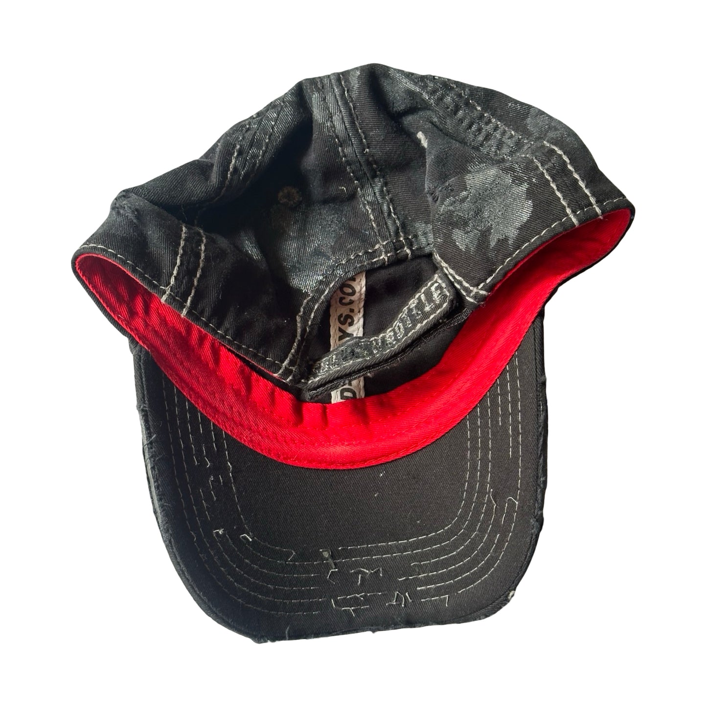 ASTROBOI* 'Goodguys' Black Distressed Resin Hat - flat back