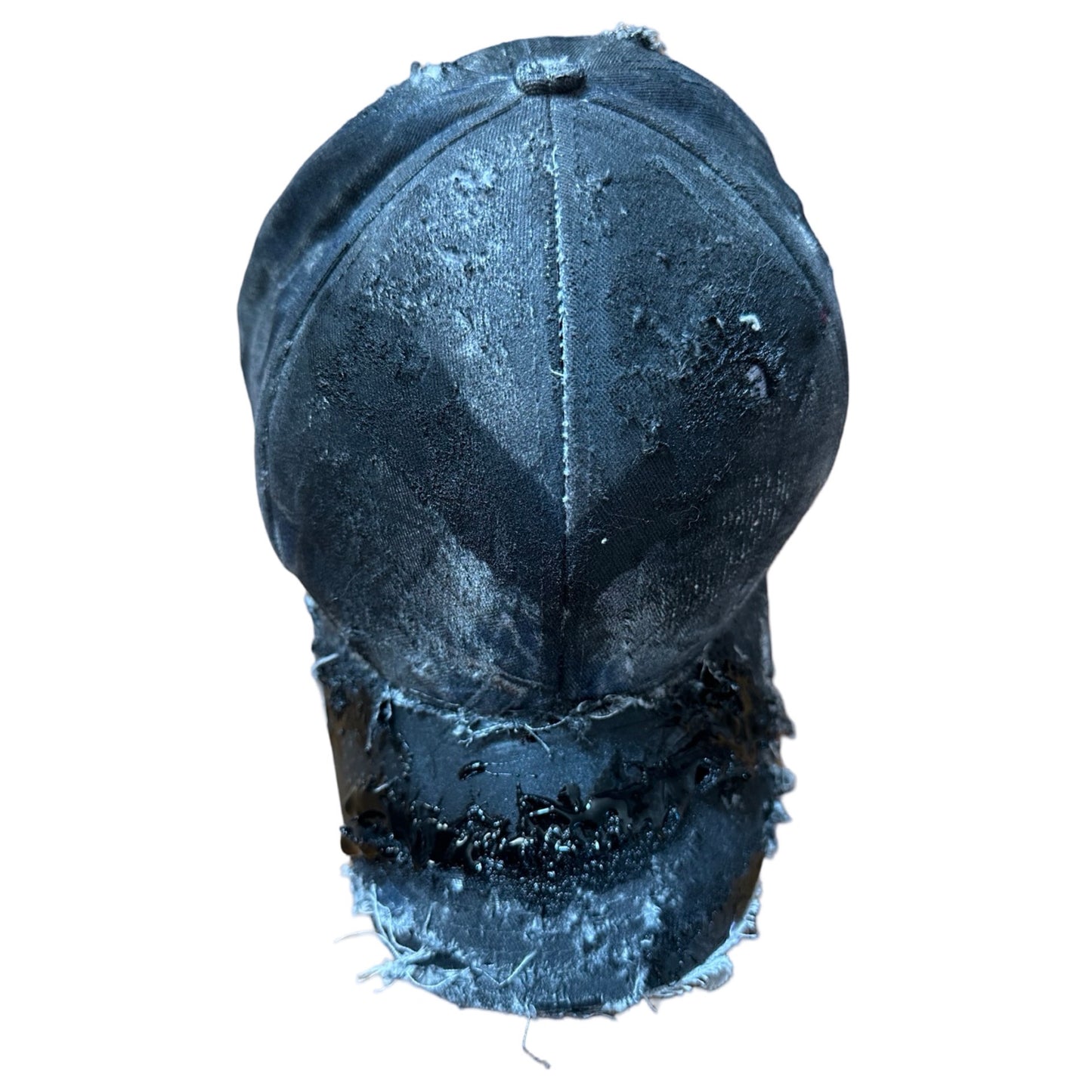 ASTROBOI 'Y's' Trompe L'oeil Denim Print Resin Hat, front flat