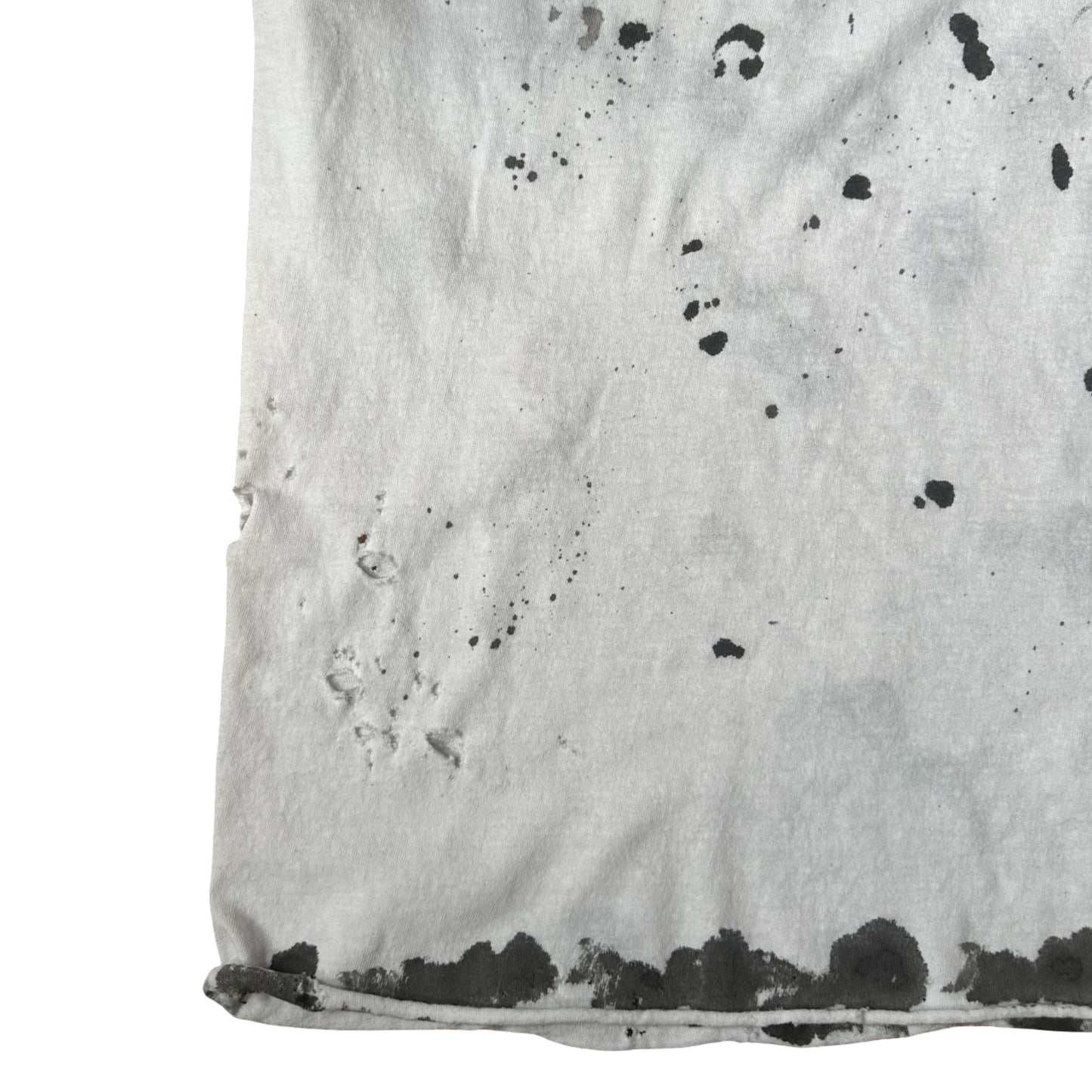 ASTROBOI* x Hanes White & Black Abstract Painted T-shirt – flat detail