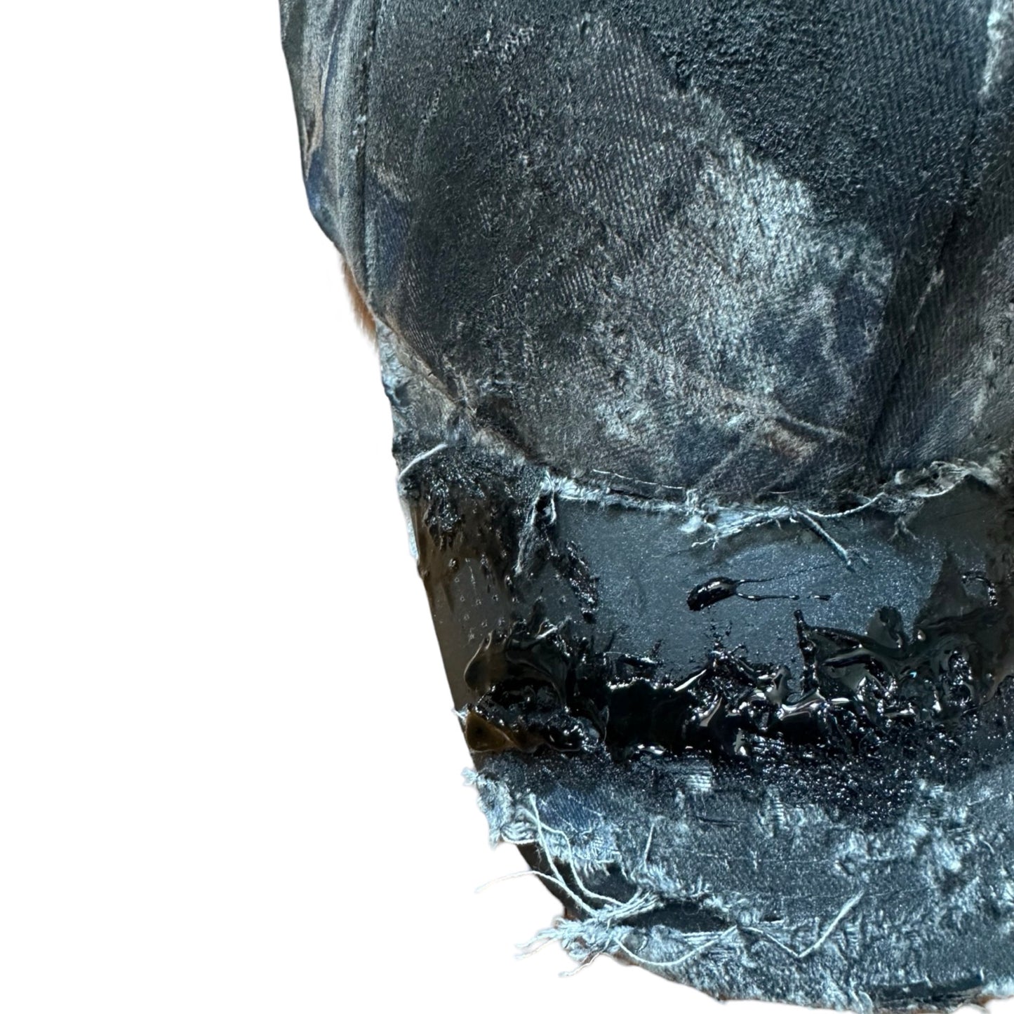ASTROBOI 'Y's' Trompe L'oeil Denim Print Resin Hat, front details