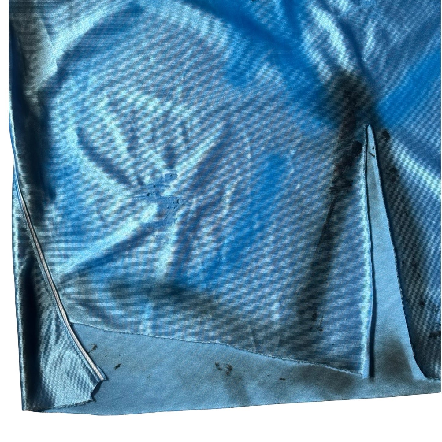 ASTROBOI* V-neck Deconstructed Blue Painted T-shirt Jersey – flat detail 4