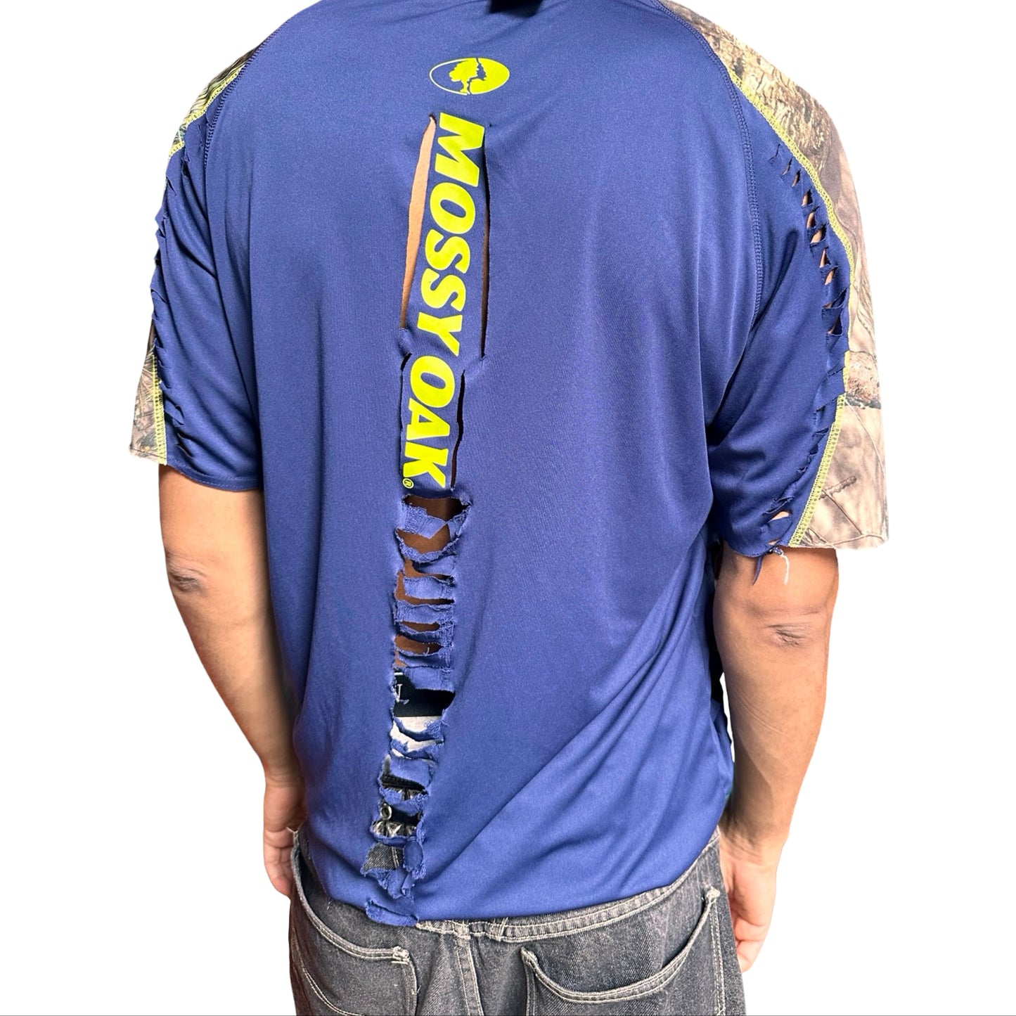 Mossy Oak Blue Camouflage Tie T-shirt - XL