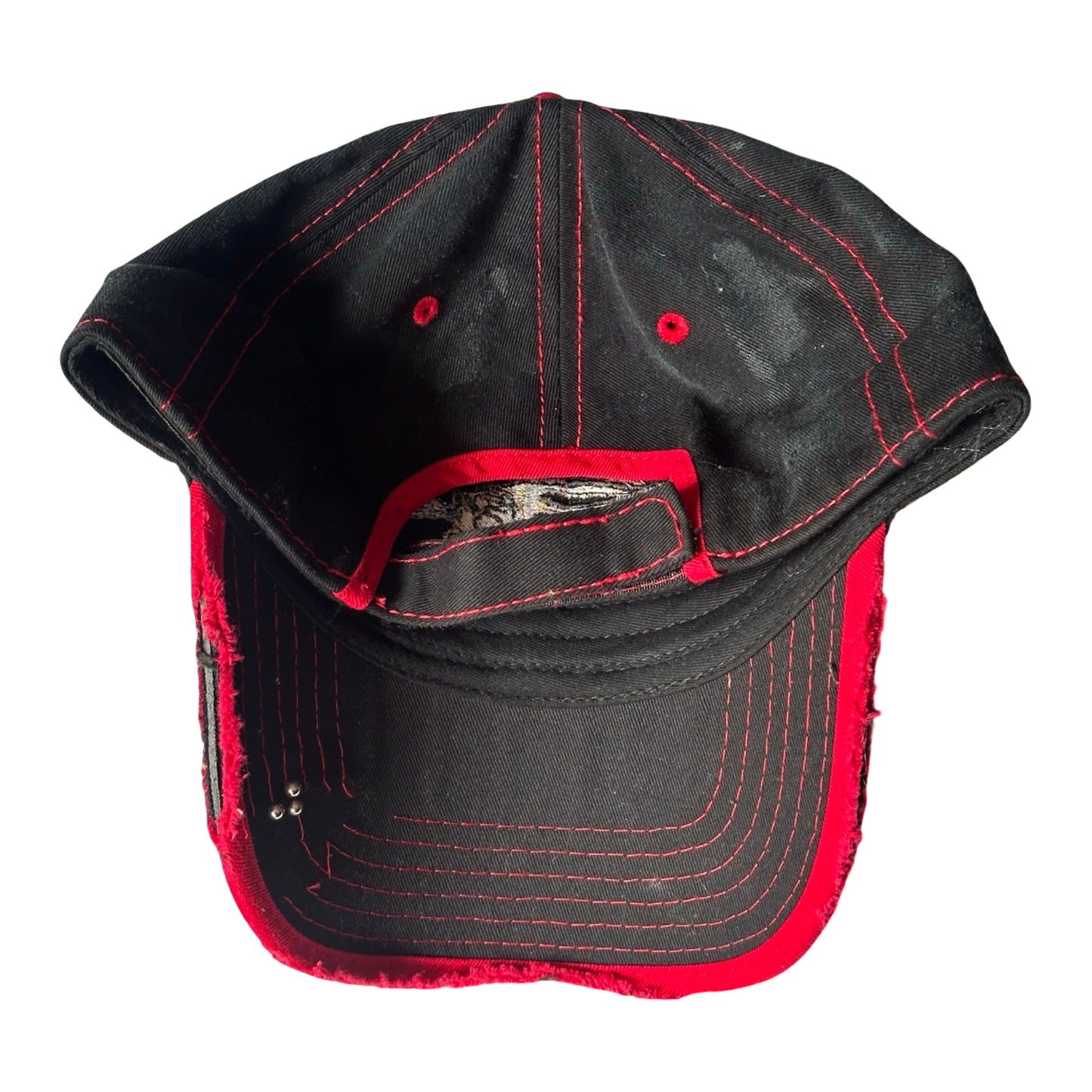 ASTROBOI* 'Heating + Cooling' Black Pierced Rhinestone Hat - back