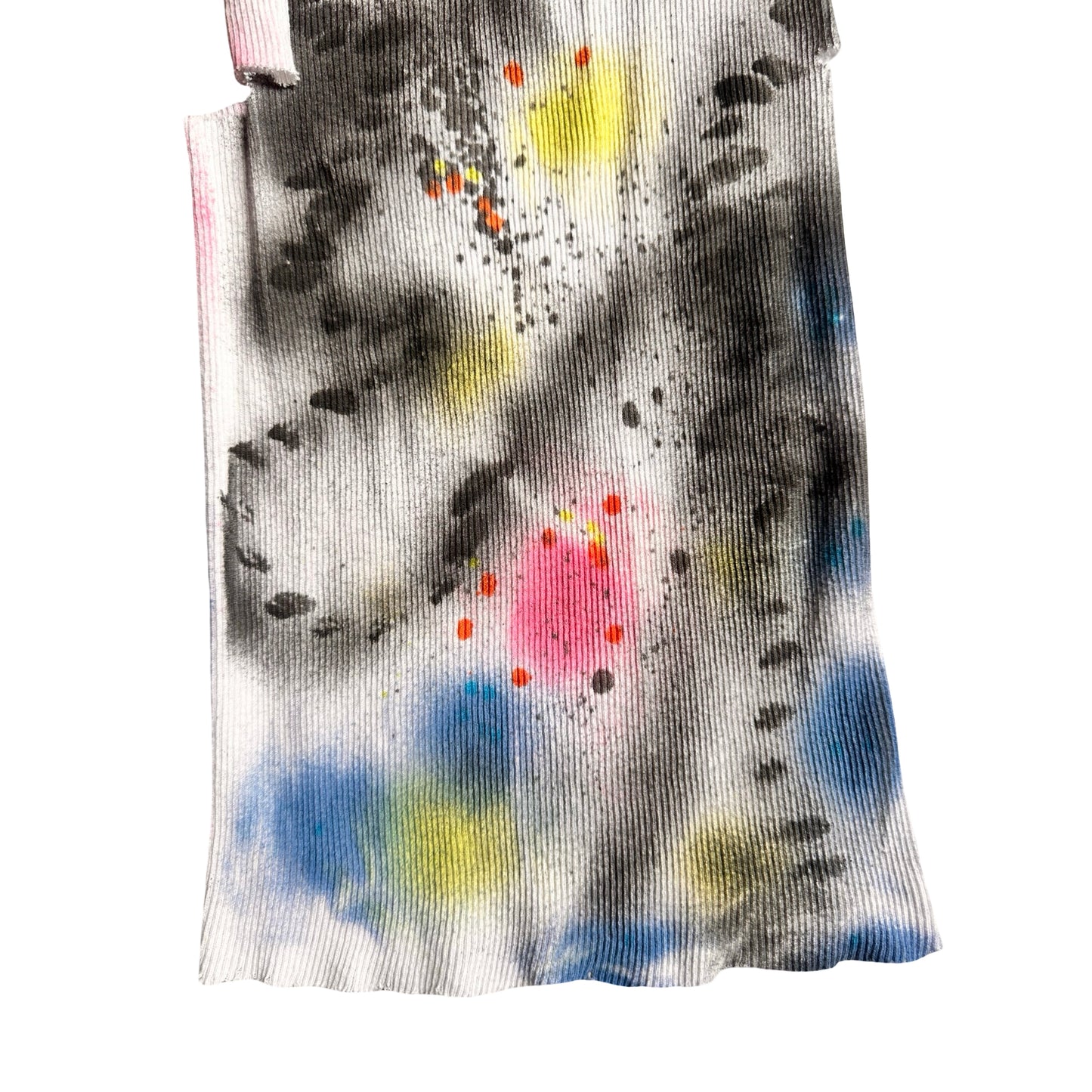 ASTROBOI* x Hanes 'HEAVEN' White Ribbed Pink/Yellow/Black/Blue Graphic Print Tank Top – flat bottom