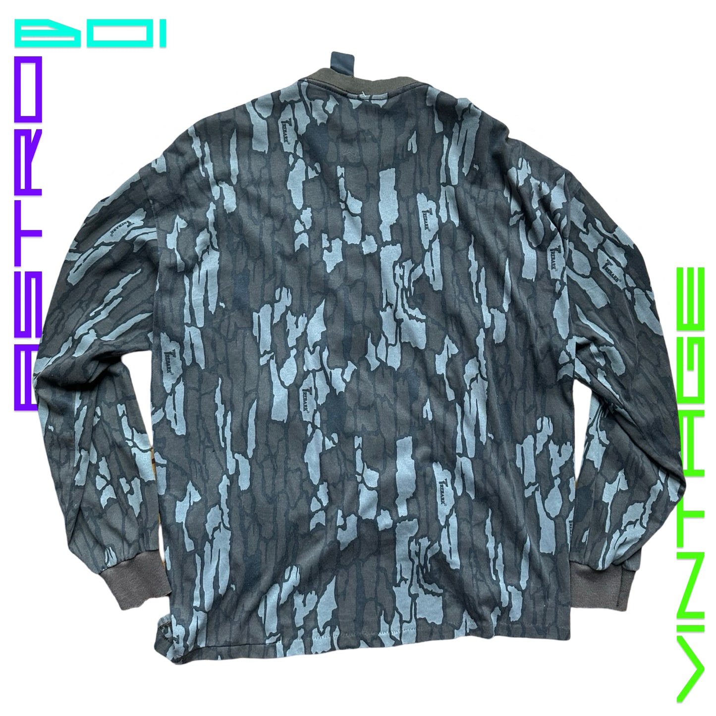 ASTROBOI* Grey Braided Camo Rhinestone T-shirt - XL