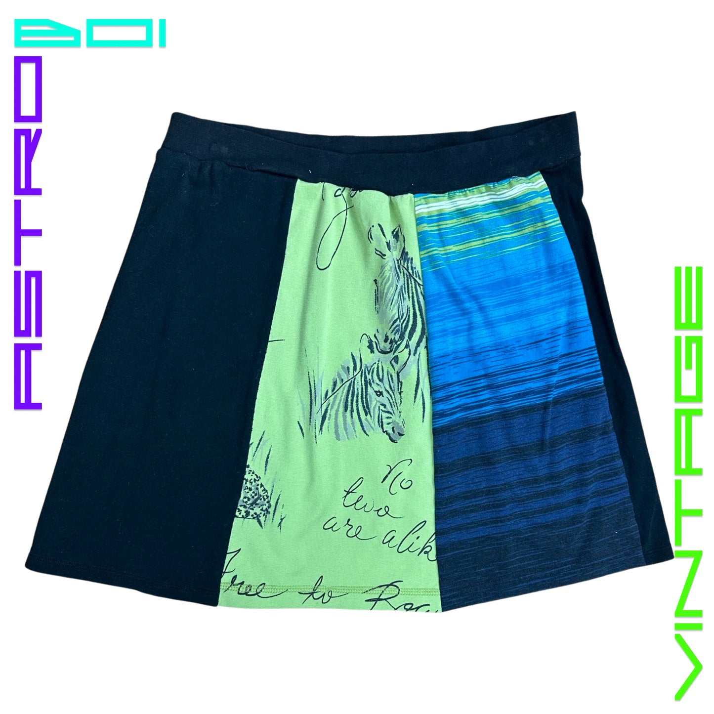 90s PANELED SAFARI SKIRT