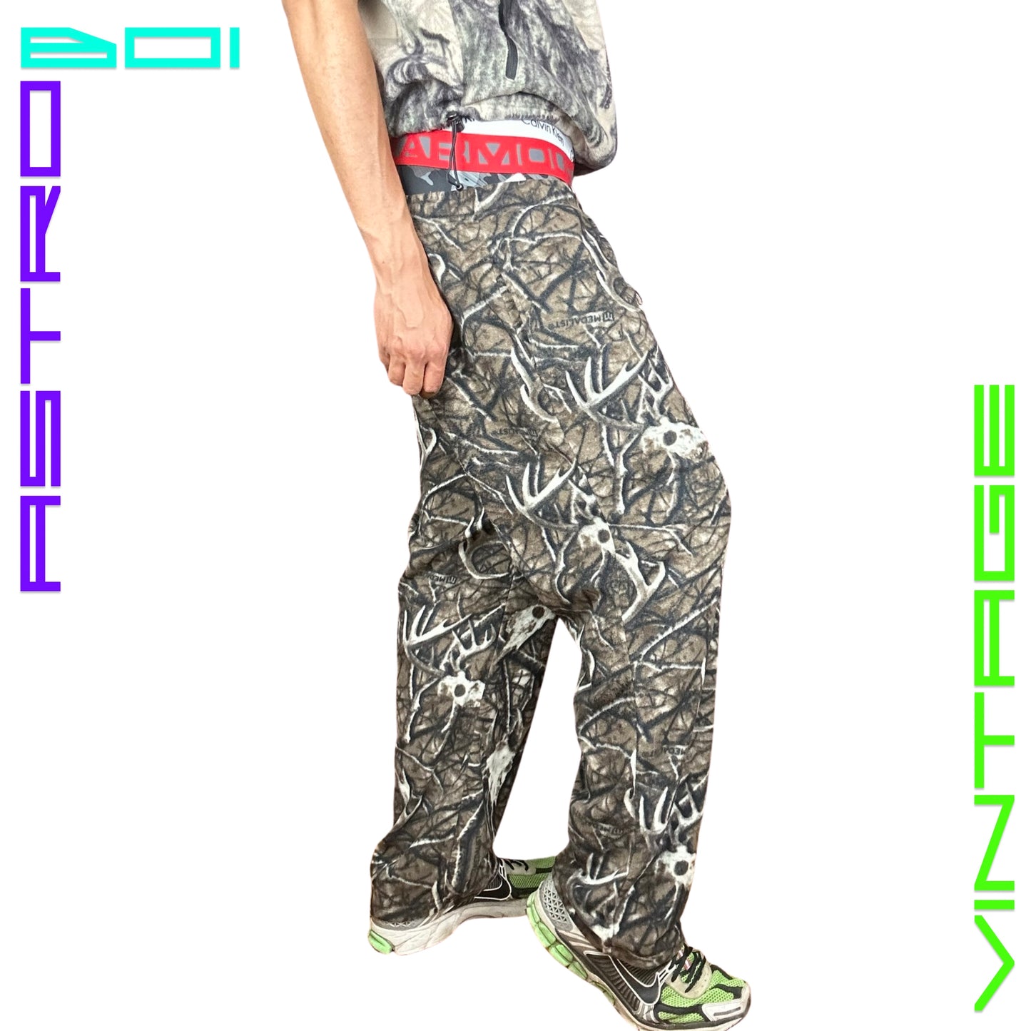 FLEECE REAL TREE BOAR LOUNGE PANTS