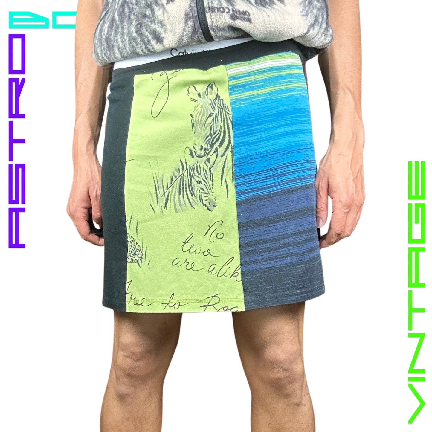 90s PANELED SAFARI SKIRT