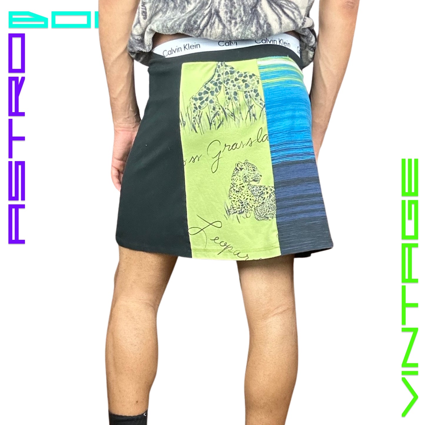 90s PANELED SAFARI SKIRT