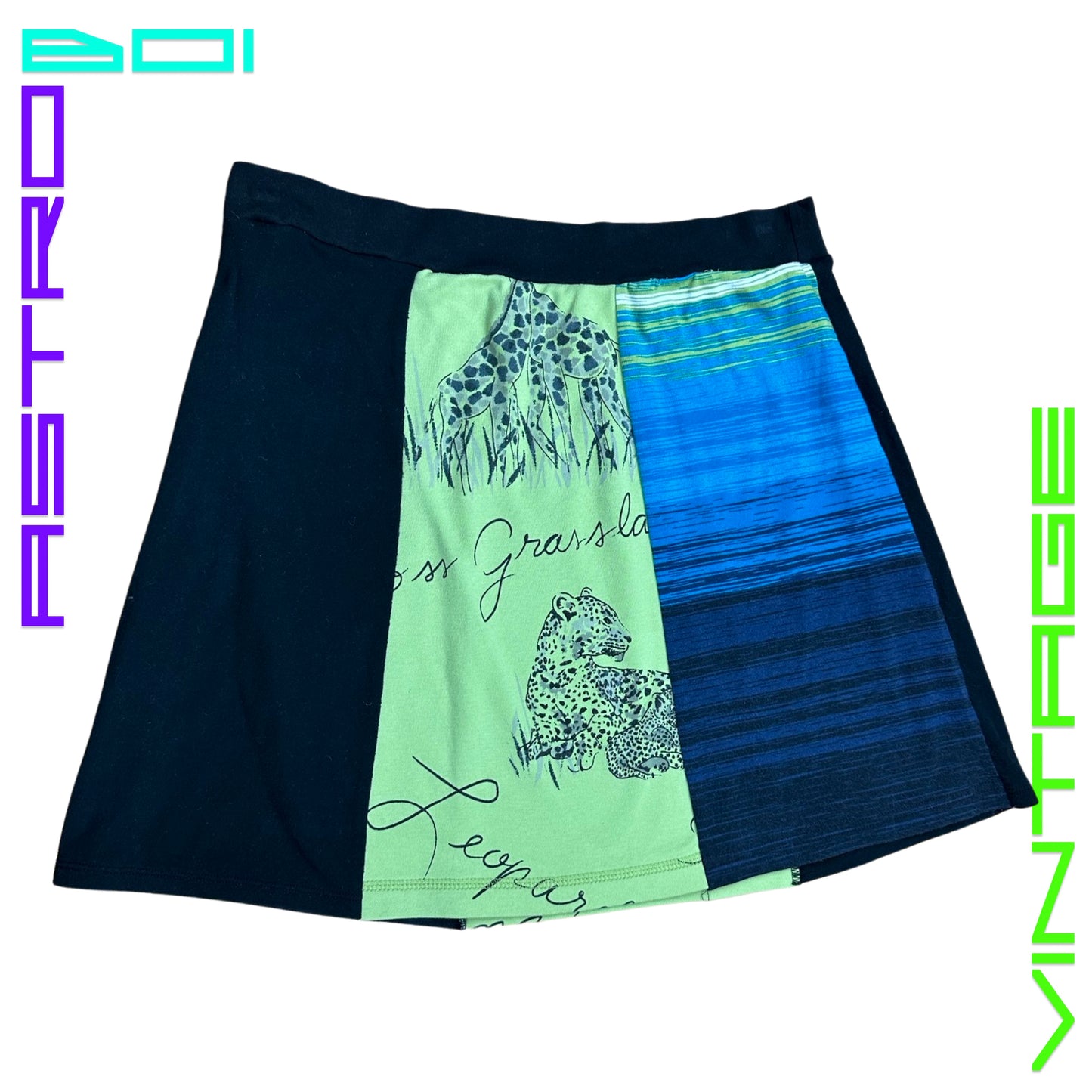90s PANELED SAFARI SKIRT