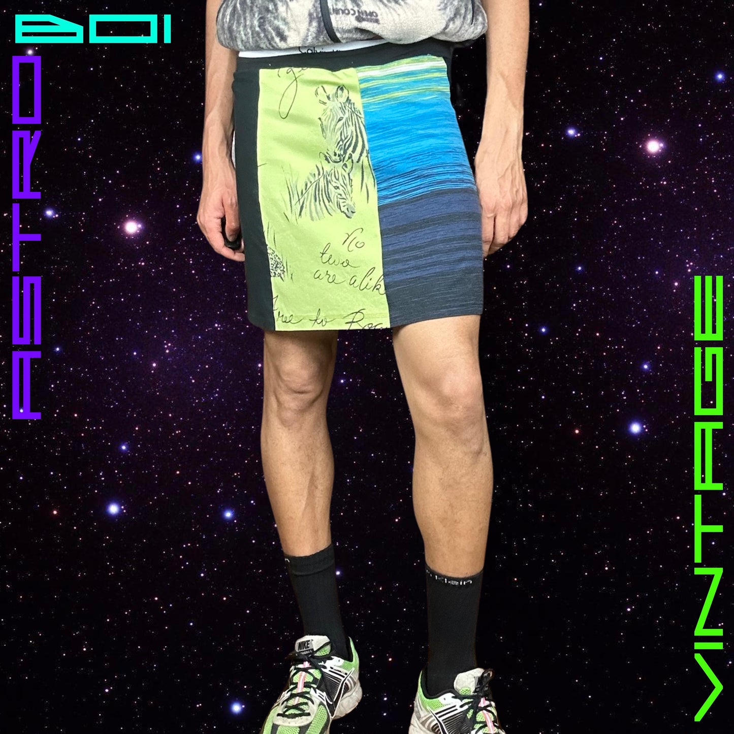 90s PANELED SAFARI SKIRT