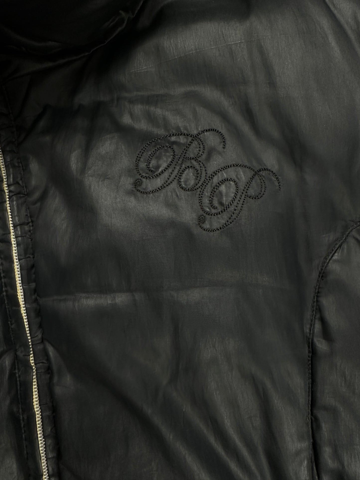 VINTAGE BABY PHAT BLACK MATTE NYLON BOMBER