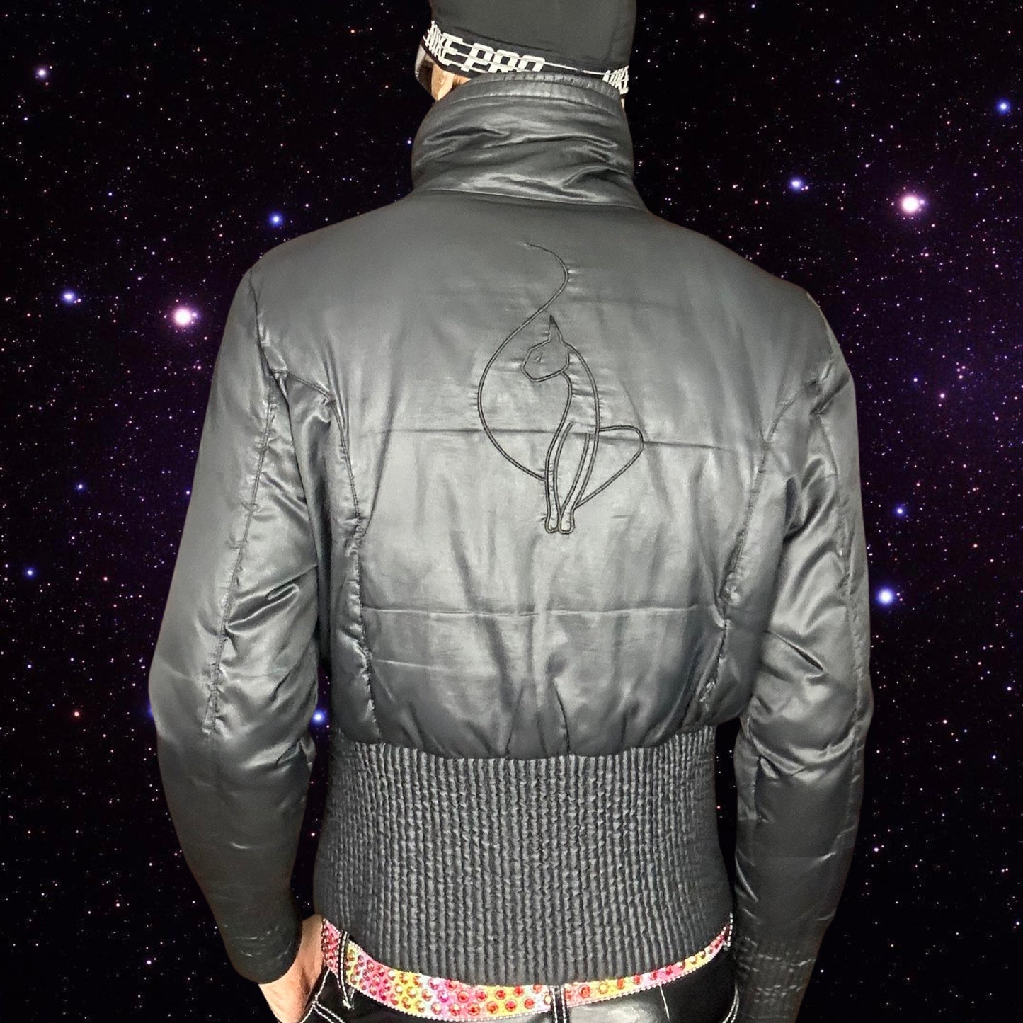 VINTAGE BABY PHAT BLACK MATTE NYLON BOMBER