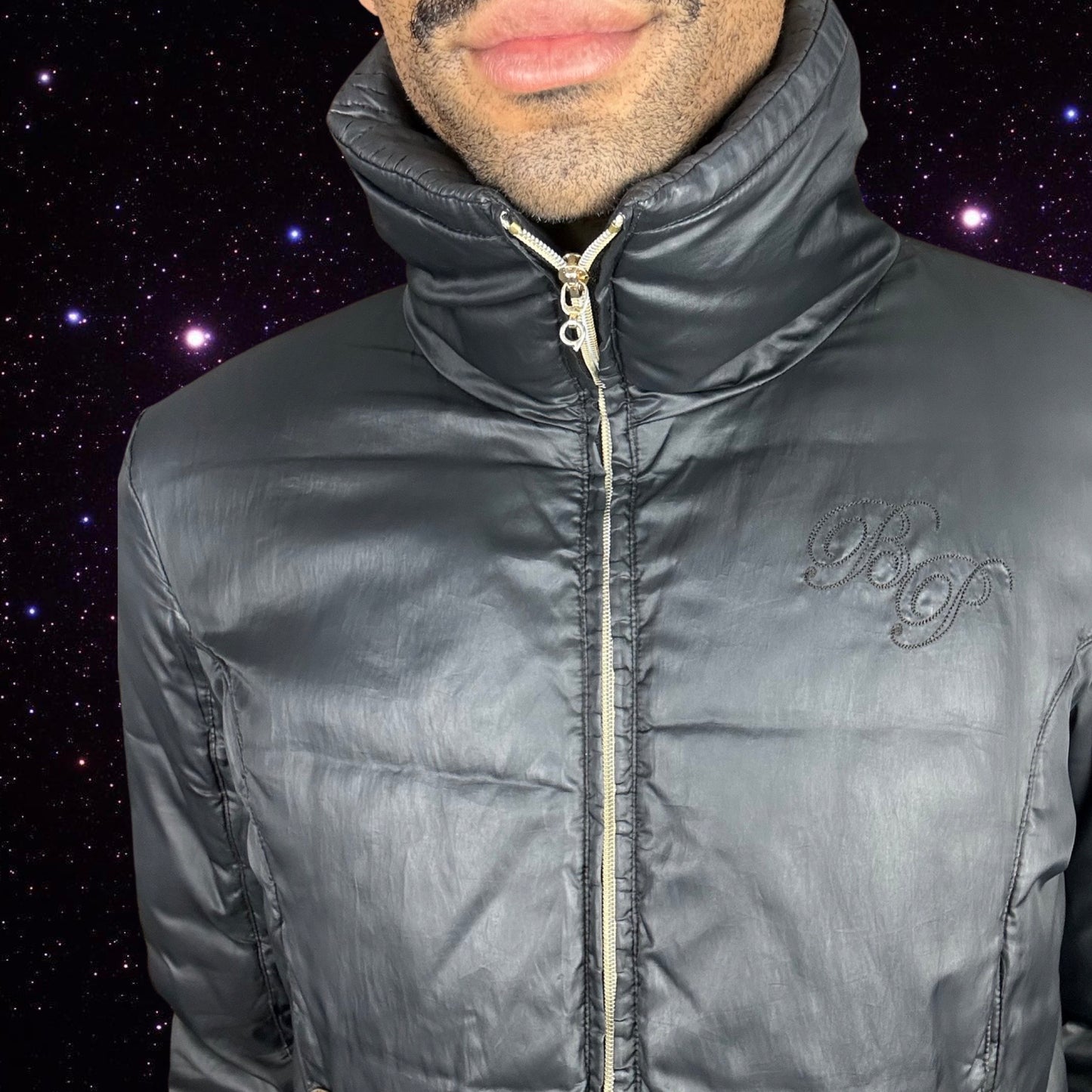 VINTAGE BABY PHAT BLACK MATTE NYLON BOMBER