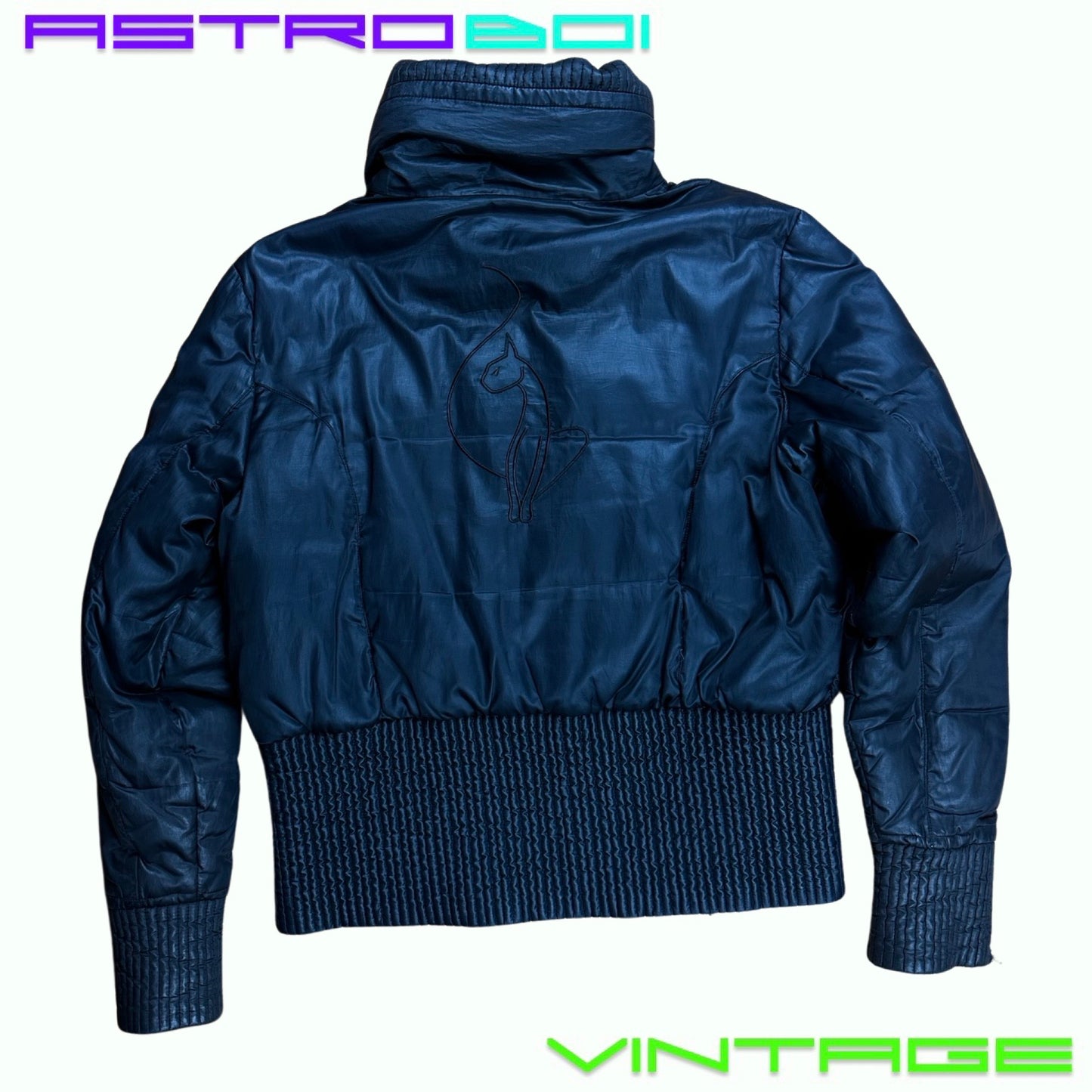 VINTAGE BABY PHAT BLACK MATTE NYLON BOMBER
