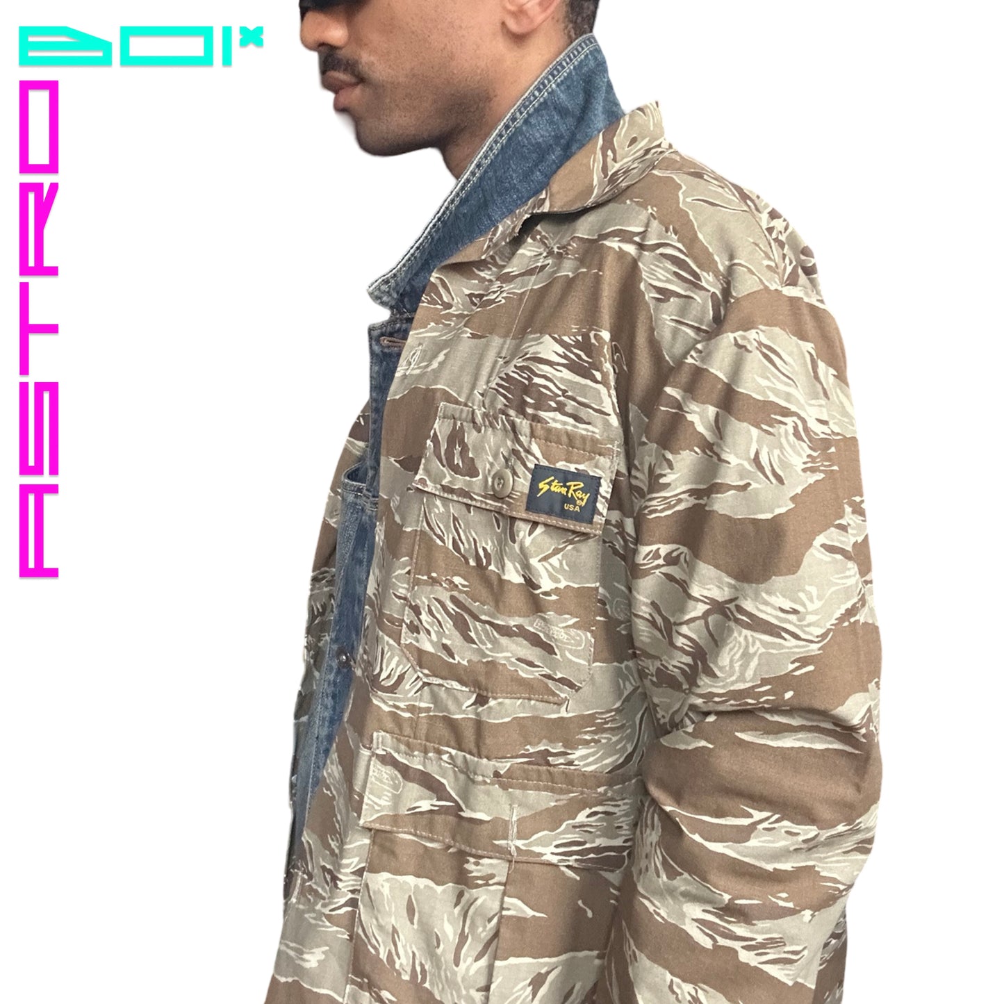 STAN RAY BROWN CAMOUFLAGE JACKET _ LARGE