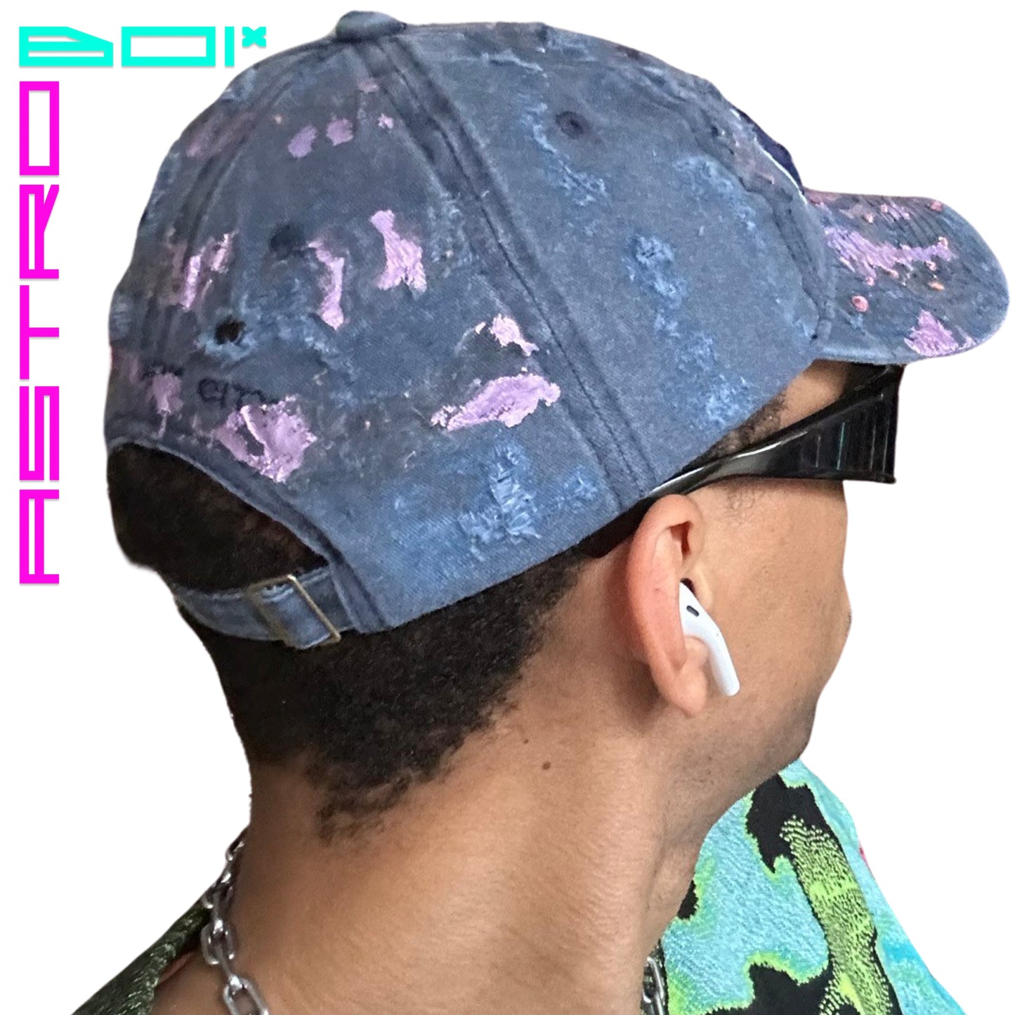 ASTROBOI* NEW YORK 'TWILIGHT HAZE' DISTRESSED BASEBALL CAP