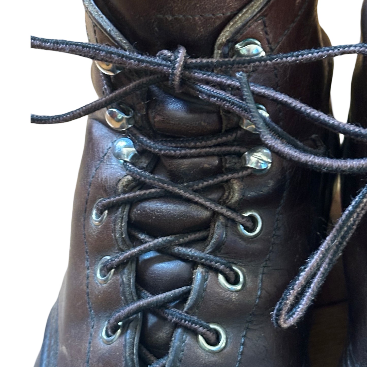 Vintage Red Wing Brown Leather Worn In Boots - 13 Men's US