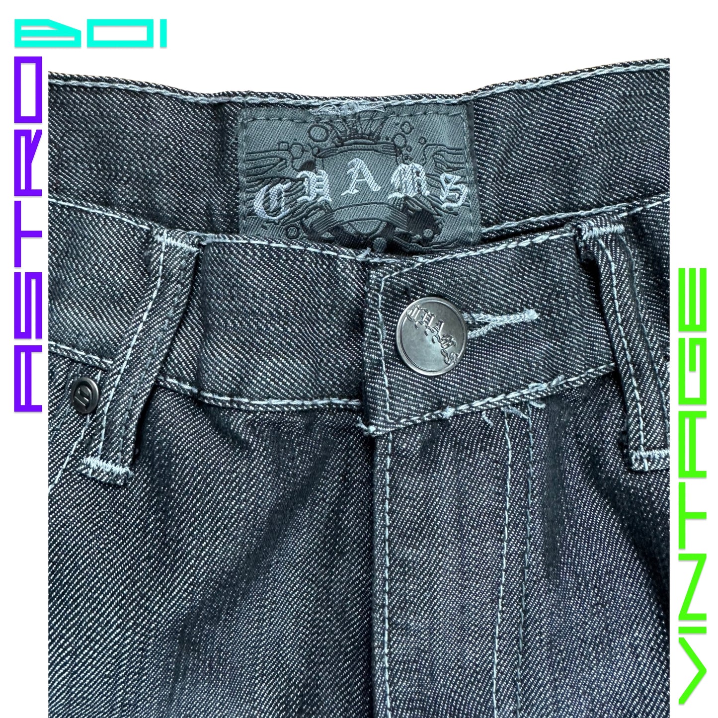 VINTAGE Y2K CHAMPS DENIM CHAMBRAY JEANS _ 32"