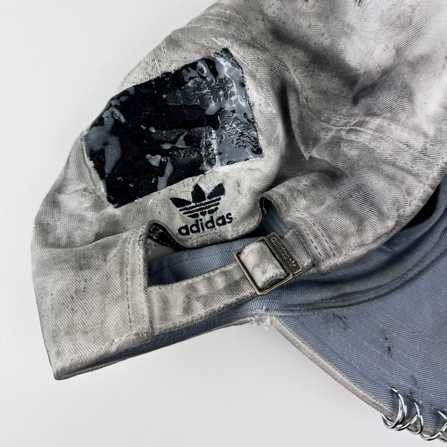 ASTROBOI* x Adidas 'H Chic' Tan Distressed Pierced Grunge Hat