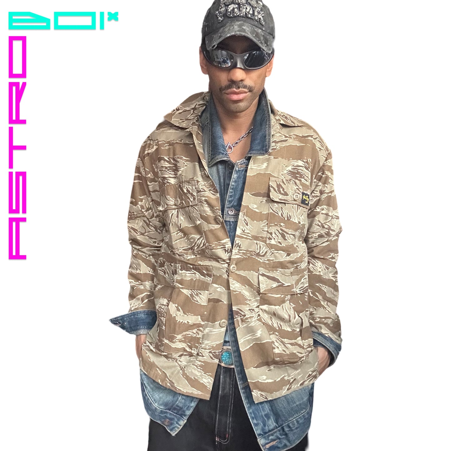 STAN RAY BROWN CAMOUFLAGE JACKET _ LARGE