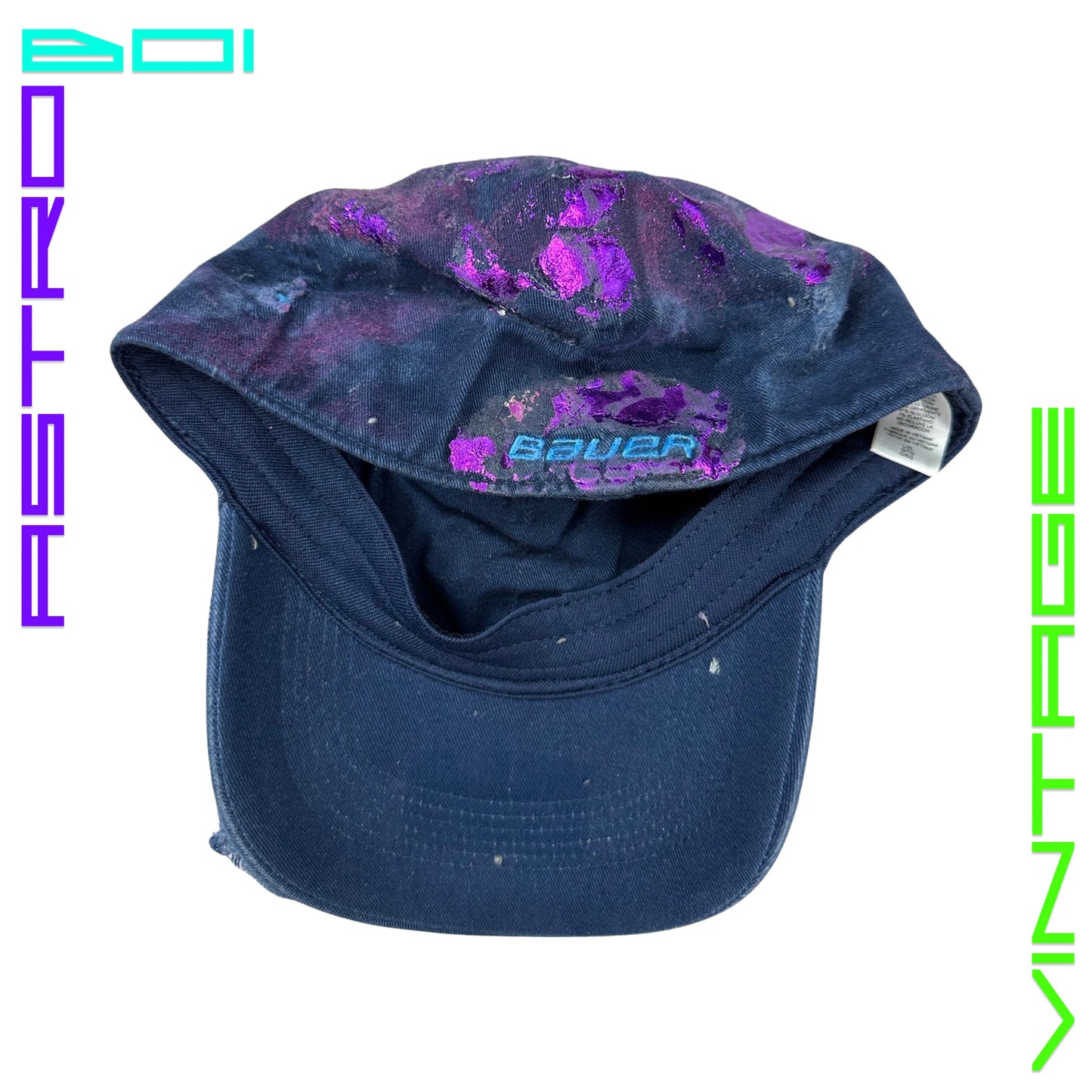 ASTROBOI* 'Clusters' Purple Distressed Rhinestone Hat