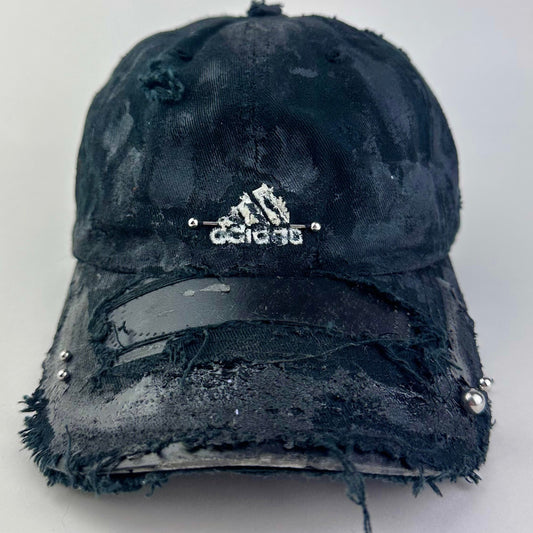 ASTROBOI* x Adidas 'Kink' Black Distressed Pierced Hat