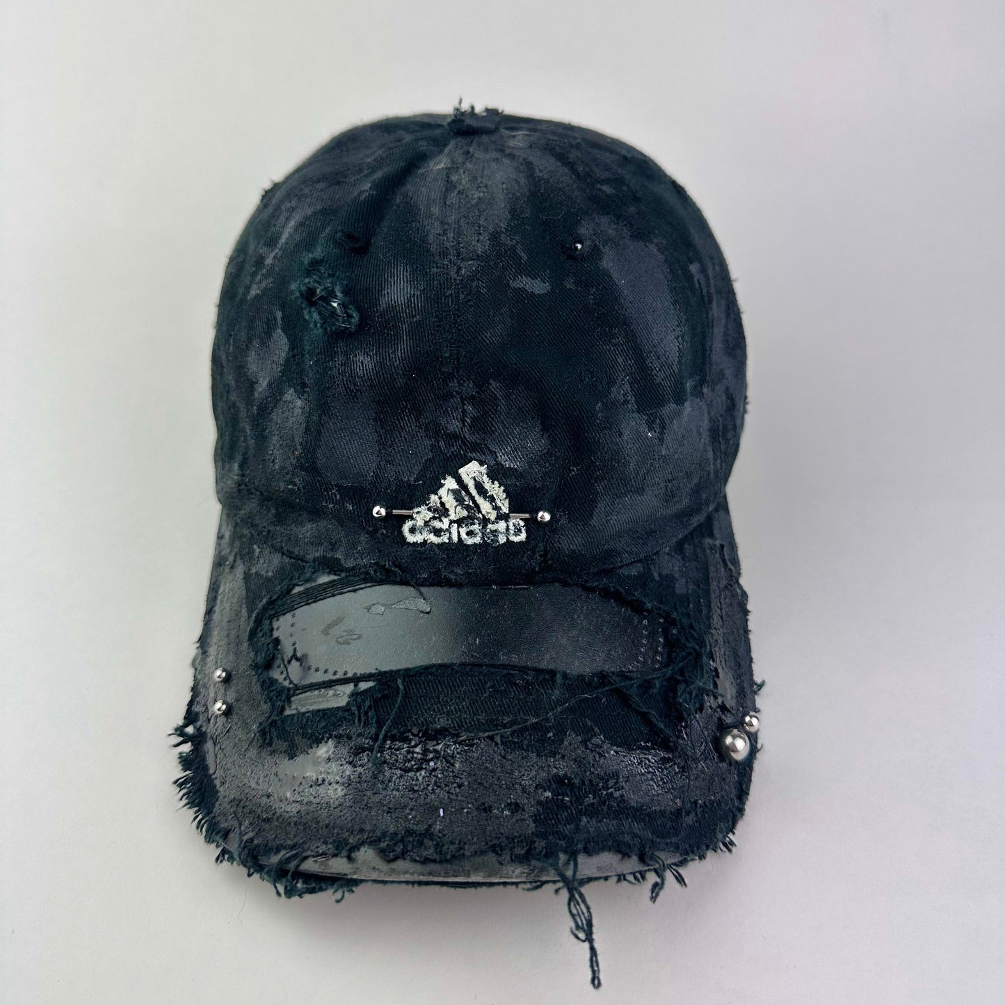 ASTROBOI* x Adidas 'Kink' Black Distressed Pierced Hat