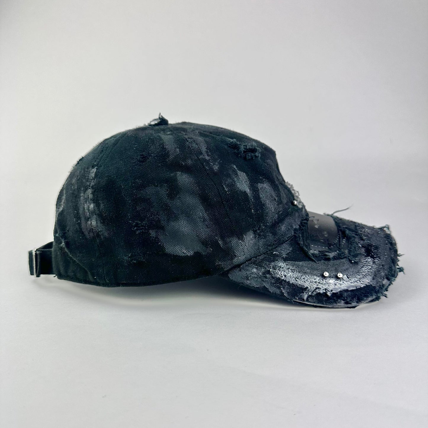 ASTROBOI* x Adidas 'Kink' Black Distressed Pierced Hat