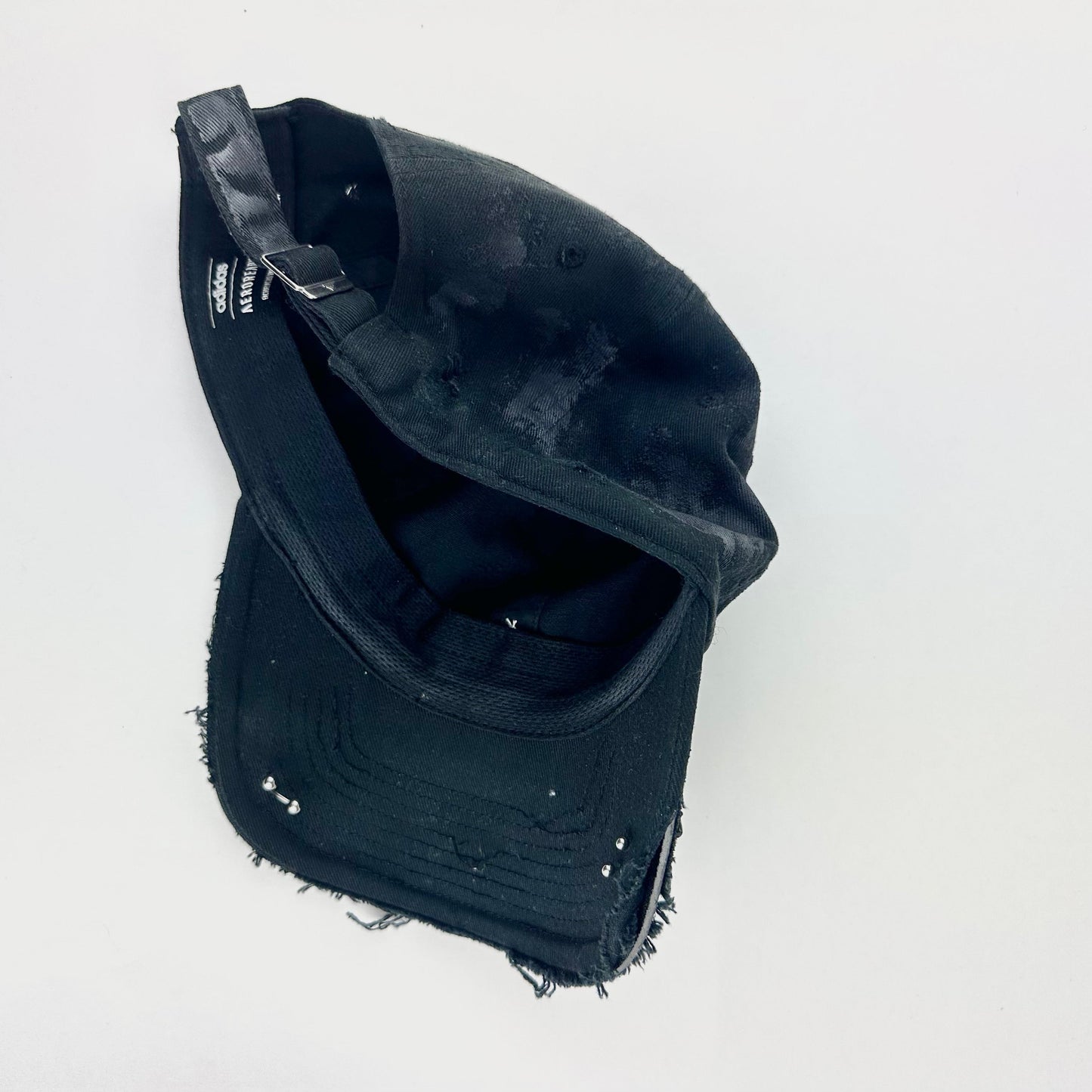 ASTROBOI* x Adidas 'Kink' Black Distressed Pierced Hat