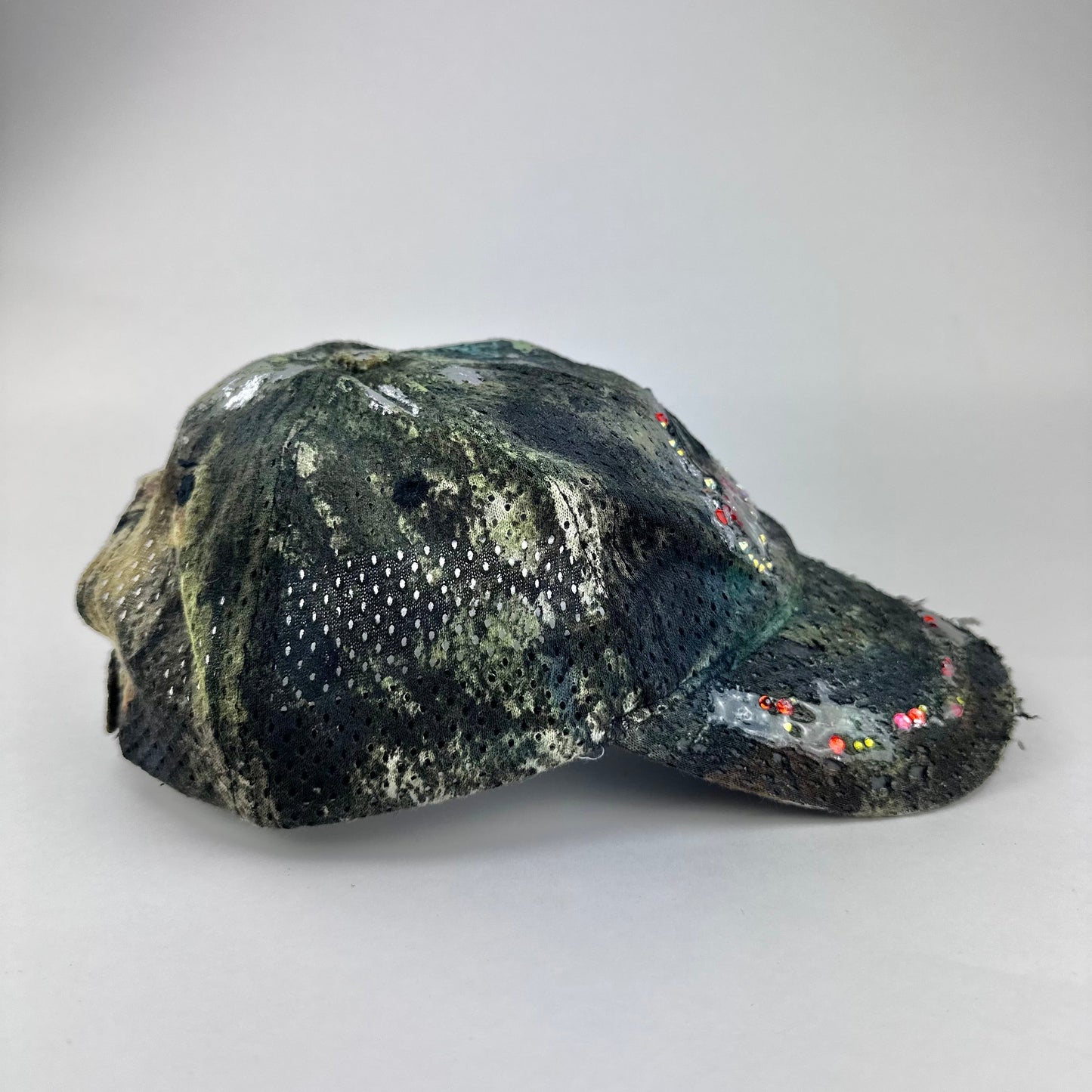 ASTROBOI* x Mossy Oak 'Moss' Green Rhinestone Mesh Hat