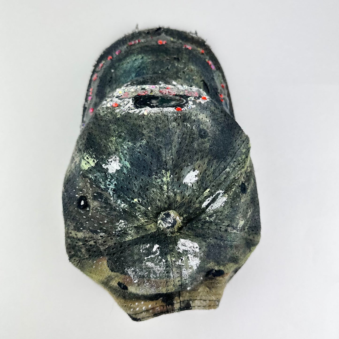 ASTROBOI* x Mossy Oak 'Moss' Green Rhinestone Mesh Hat