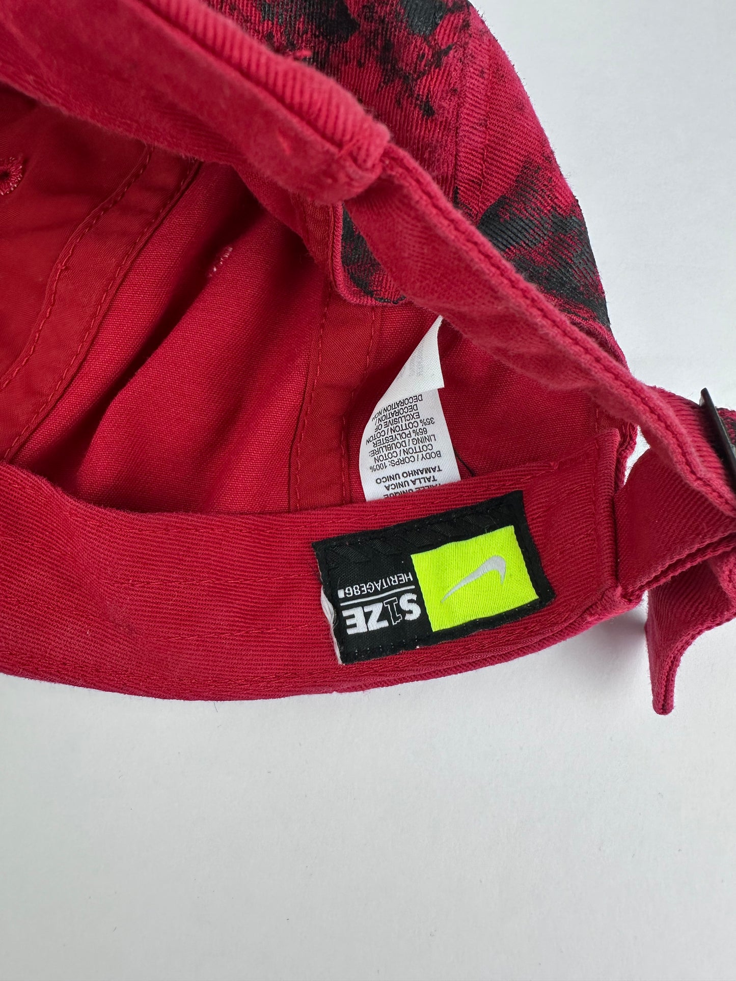 ASTROBOI* x Nike 'Comet' Red/Black Painted Distressed Hat