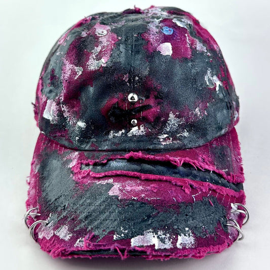 ASTROBOI* x Nike 'Crimson Redshift' Red Painted Distressed Hat