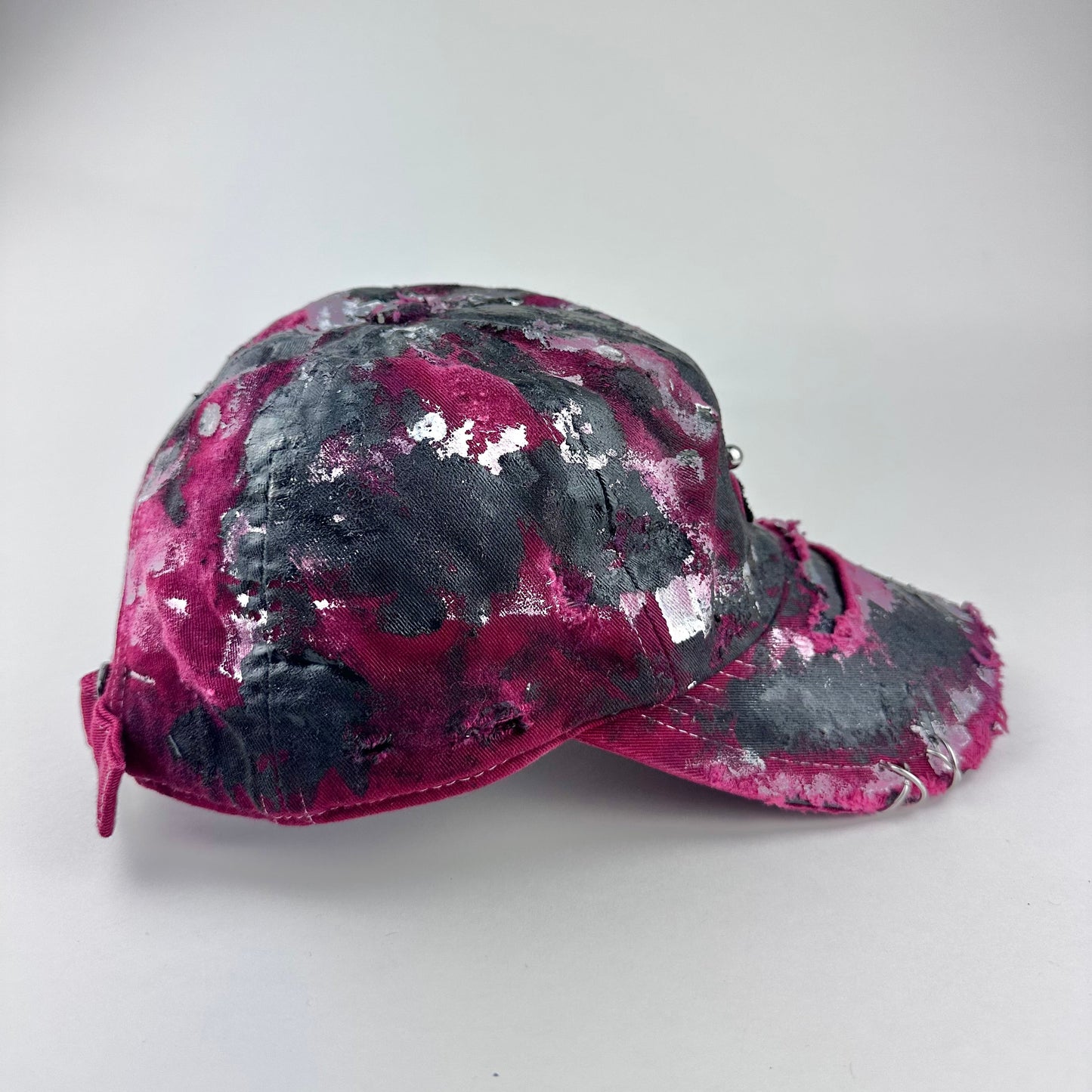 x Nike 'Crimson Redshift' Red Painted Distressed Hat