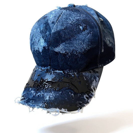 ASTROBOI* 'Y's' Trompe L'oeil Denim Print Resin Hat